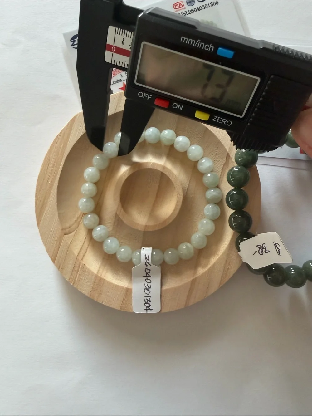 Certified 2 Pieces Jade Beaded Bracelet - Picture 5 of 8